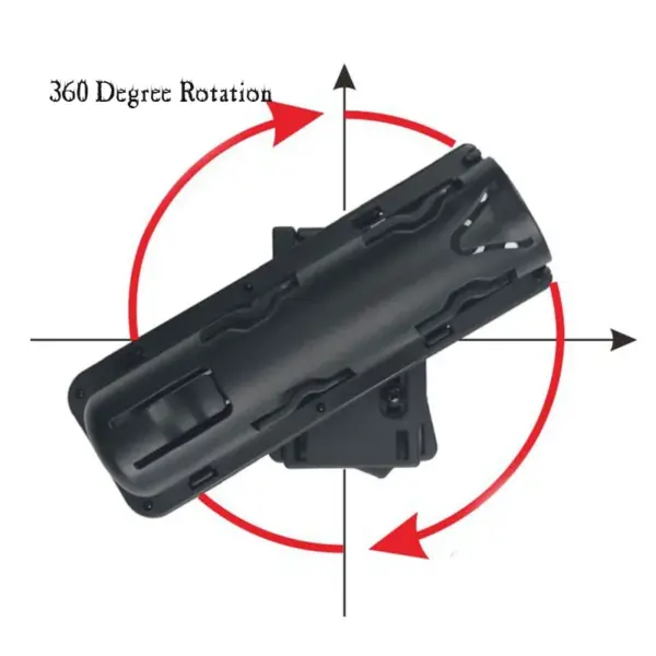 360 Degree Rotary Baton Case Holster Black - Image 5