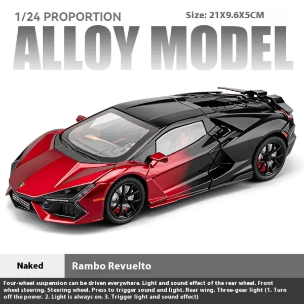 1:24 Lamborghini Revuelto Alloy Diecast Model Car - Image 7