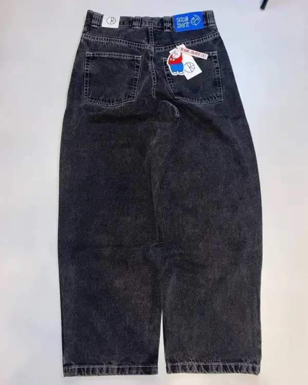 Baggy Cartoon Embroidered Hip Hop Jeans - Image 10