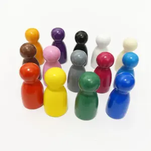 20-Piece Colorful Wooden Chess Set