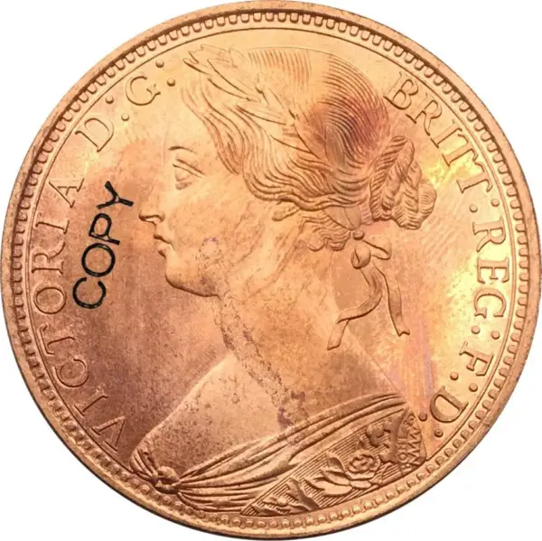 Great Britain 1867 One Penny Replica Coin - Image 2