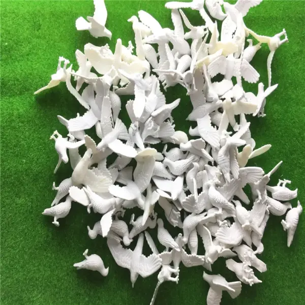 5pcs Miniature White Pigeons for Diorama - Image 6