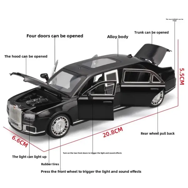Aurus Senat 1/24 Diecast Car Model - Image 6