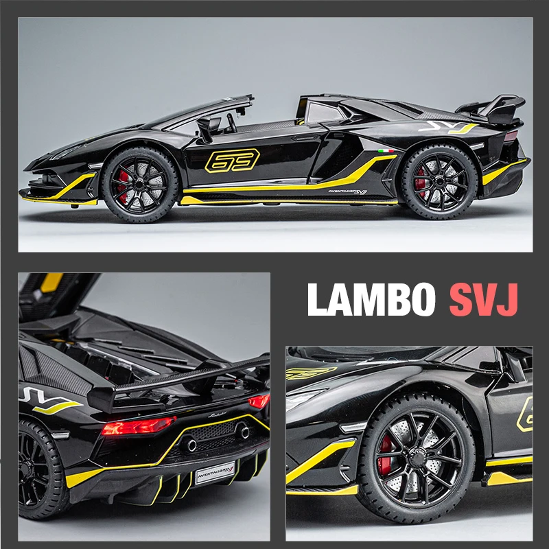 1/24 Lambor Aventador SVJ 63 Diecast Model Car 4 1/24 Lambor Aventador SVJ 63 Diecast Model Car - Image 4