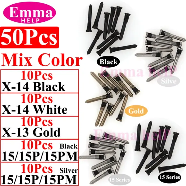 50Pcs iPhone Bottom Dock Repair Screws for Models 7-15 - Image 12