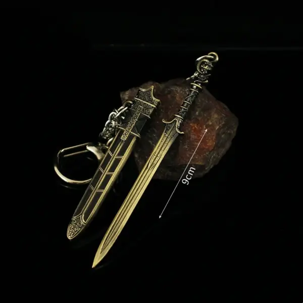 China Ancient Sword Keychain Mini Metal Katana - Image 11