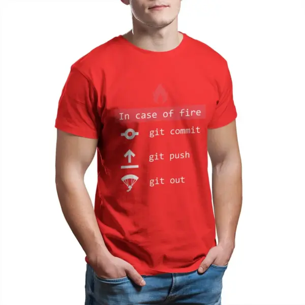 In Case Of Fire Programmer T-Shirt for Men - Image 10