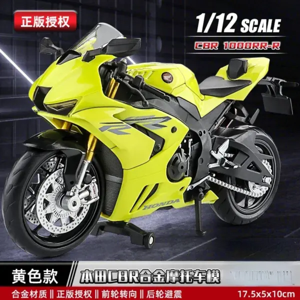 1:12 Scale Yamaha YZF-R1M Diecast Motorcycle Model - Image 9