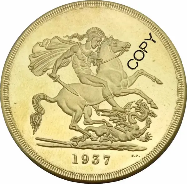 Great Britain 5 Pounds George VI Replica Coin - Image 2