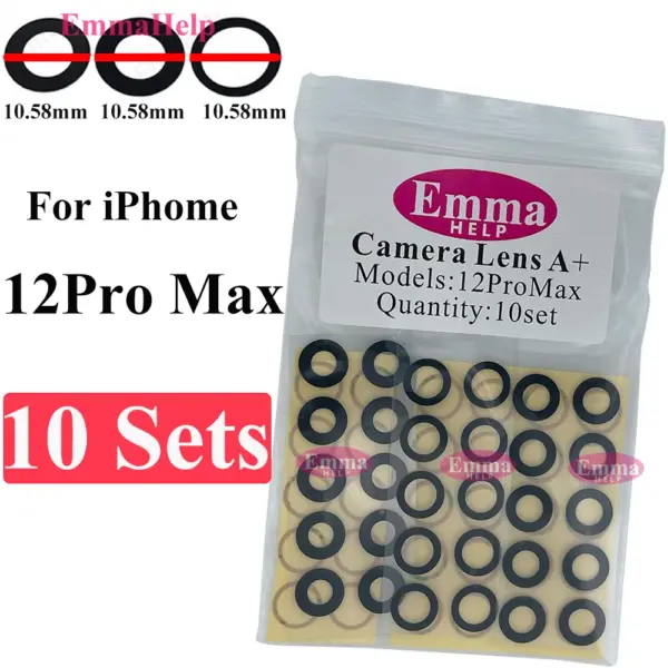EmmaHelp 10-Pack Rear Camera Lens for iPhone Models - Image 15
