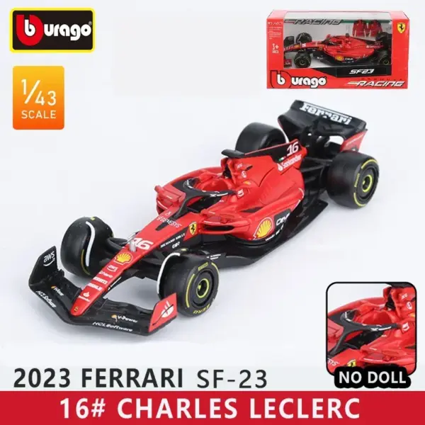 Bburago 1:43 F1 Racing Car Model Red Bull RB20 - Image 35