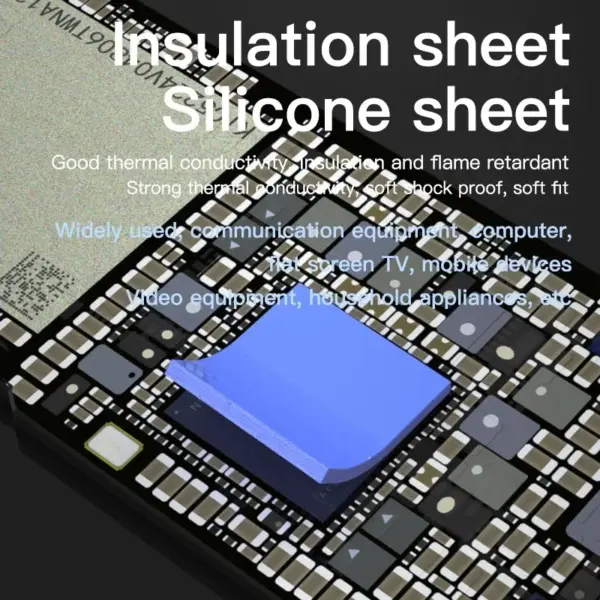 100PCS Thermal Insulating Silicone Sheets - Image 4
