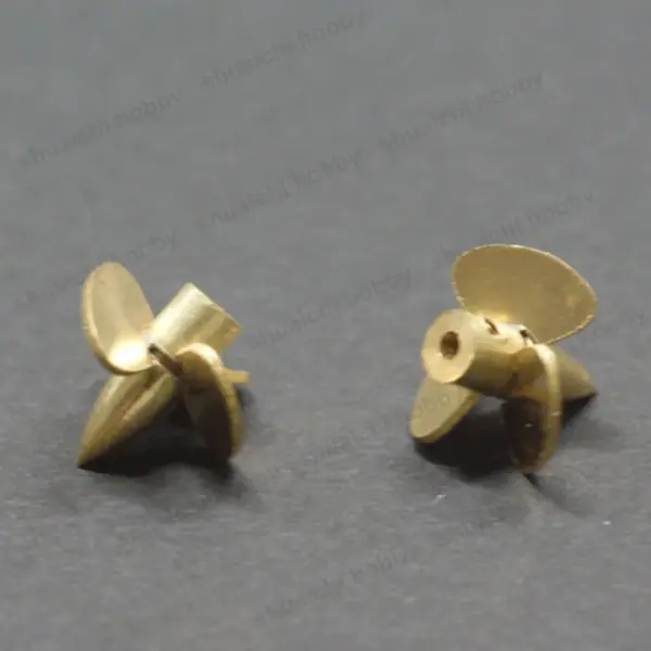3-Blade Brass Propeller for RC Boats 1mm - Image 2
