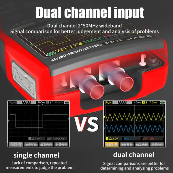 3-in-1 Digital Oscilloscope Multimeter ZT703S - Image 6