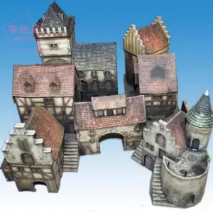 1/87 Medieval Cathedral Castle Paper Model Kit 22 Sf77e3ea4292f4ff68df5f45e027ec2e2i