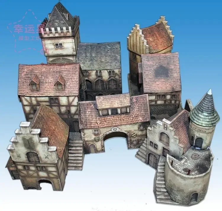 1/87 Medieval Cathedral Castle Paper Model Kit 11 1/87 Medieval Cathedral Castle Paper Model Kit - Image 11