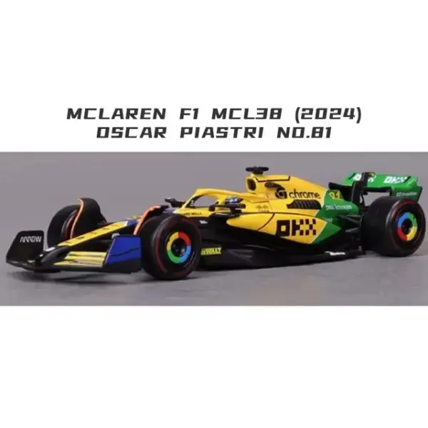1:43 Bburago McLaren Mcl38 Monaco GP Diecast Model - Image 6