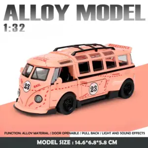 Volkswagen T1 Bus 1:32 Diecast Model Car 25 Sf7ba090efb154745ba0ad03028fca65co