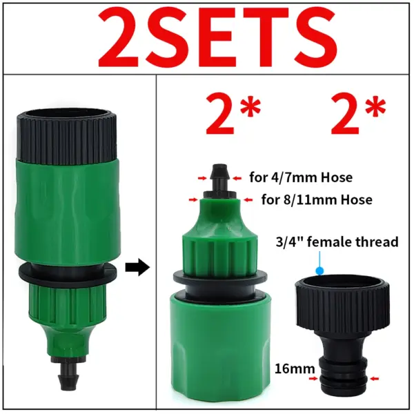 2PCS Quick Coupling Adapter for Garden Irrigation - Image 10