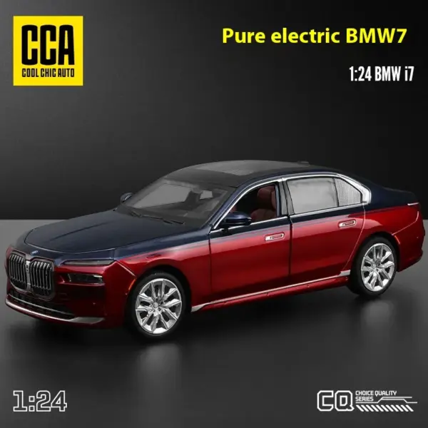 Diecast 1:24 BMW I7 G70 M70L Model Car - Image 6