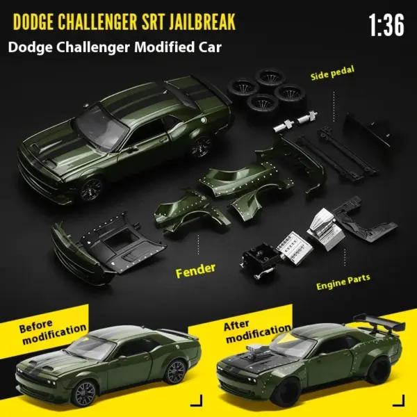 1:36 Diecast Dodge Challenger SRT JAILBREAK Model - Image 8
