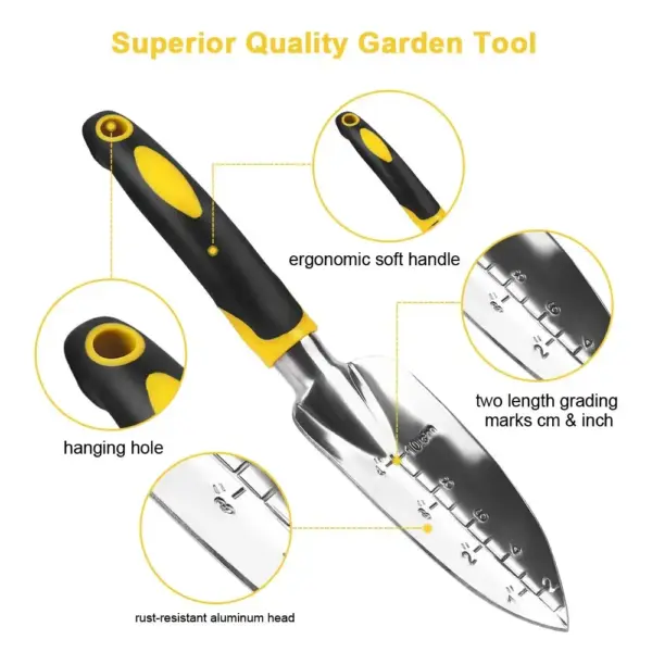 Ergonomic Garden Tool Set with Gloves - Image 2