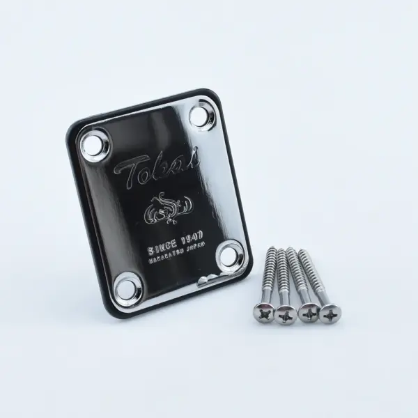 Electric Guitar Neck Plate in Black and White - Image 10
