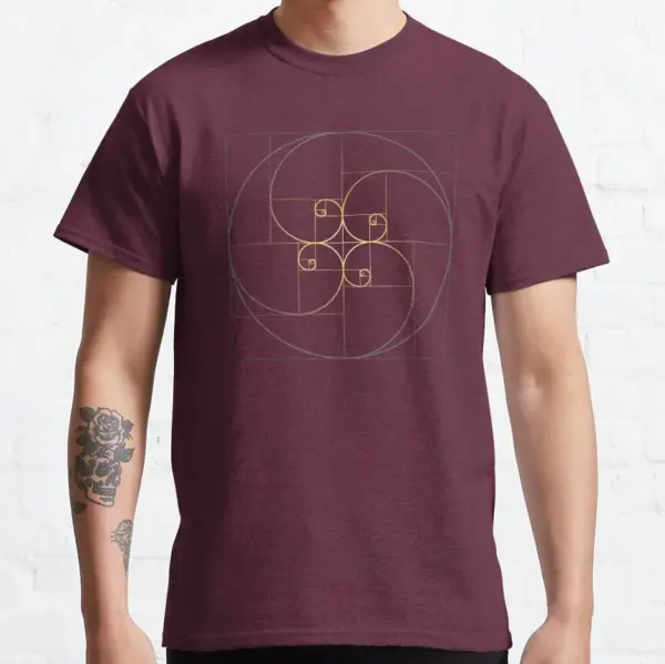 Fibonacci Spiral Graphic T-Shirt for Men - Image 6