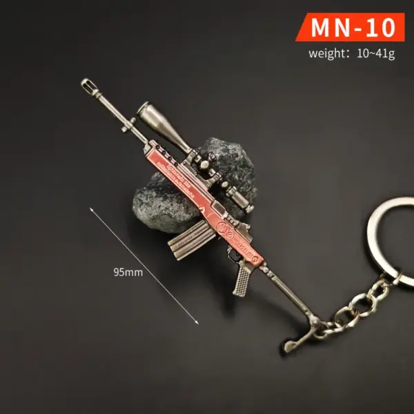 Chicken Dinner Game Keychain Set with P90 and AWM - Image 5