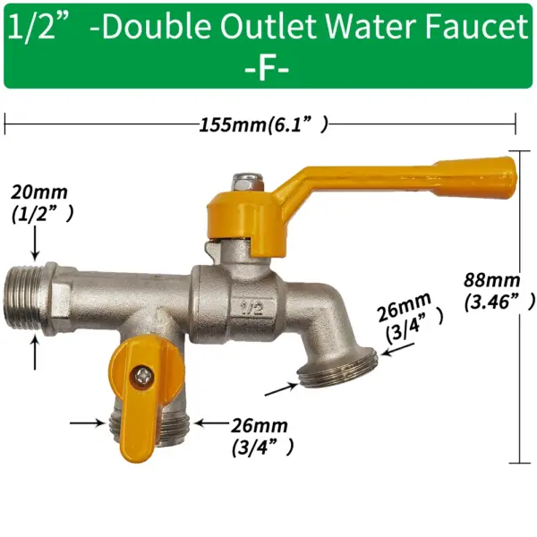 Brass Garden Hose Faucet Adapter 1/2 Inch - Image 16