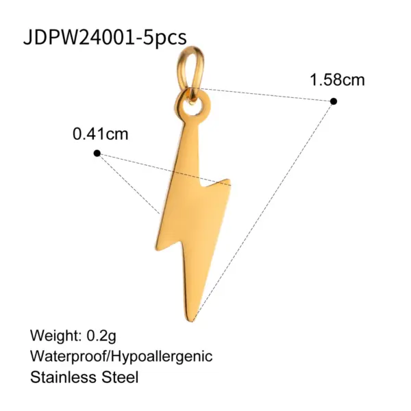 5 Pcs Stainless Steel Star Pendant Charms - Image 27