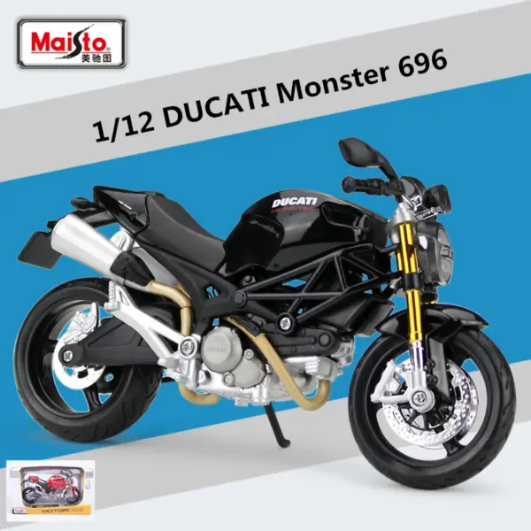 Maisto Ducati Monster 696 1:12 Diecast Motorcycle - Image 7