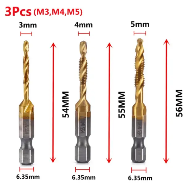HSS Metric Tap Drill Bits Set M3 to M10 - Image 13