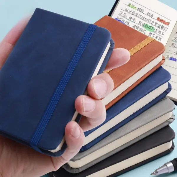 Portable A7 Mini Notebook Small Leather Notepad - Image 5