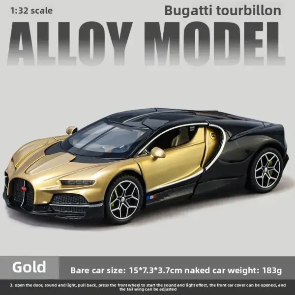 Simulation 1/32 Bugatti Toy Model Car - Image 9