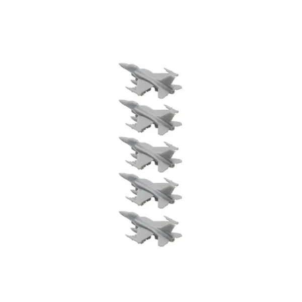 5PCS F-16E Fighter Plane Resin Model Set - Image 9