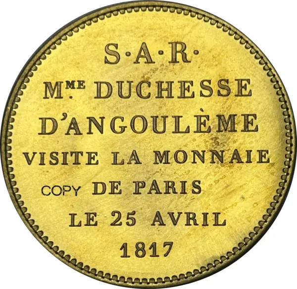 Louis XVIII Commemorative Replica Coin - Image 2