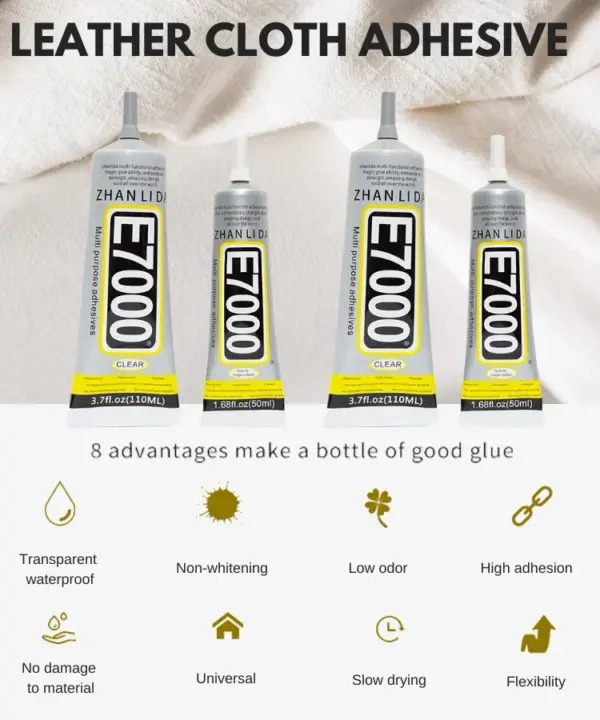 E7000 Clear Adhesive for Fabric and More - Image 5