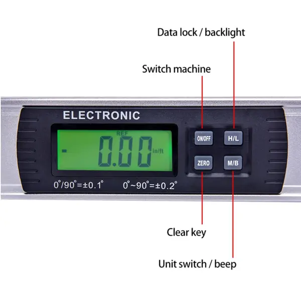 Digital Protractor Angle Finder 400mm Level Tool - Image 6