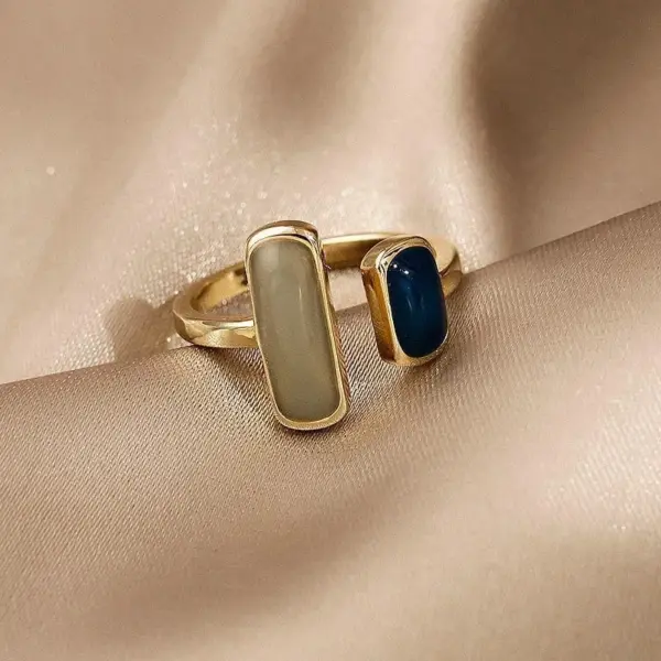 Adjustable Double-Layer Cross Zircon Ring - Image 18
