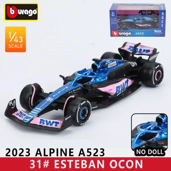 Bburago 1:43 F1 Racing Car Model Red Bull RB20 - Image 16