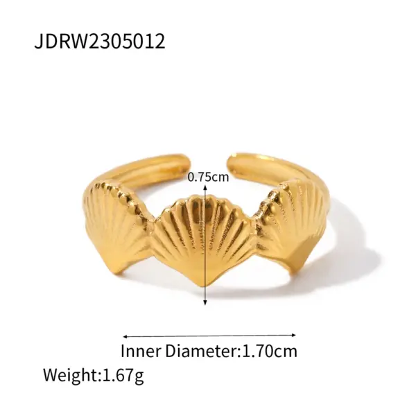 Textured Stainless Steel Stud Earrings for Summer - Image 17