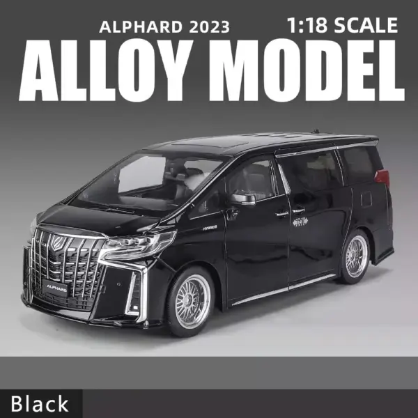 1:18 Alphard Alloy Pull-Back Car Model - Image 9