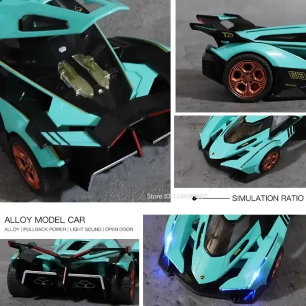 1:32 Lambor V12 GT Super Car Diecast Model - Image 2