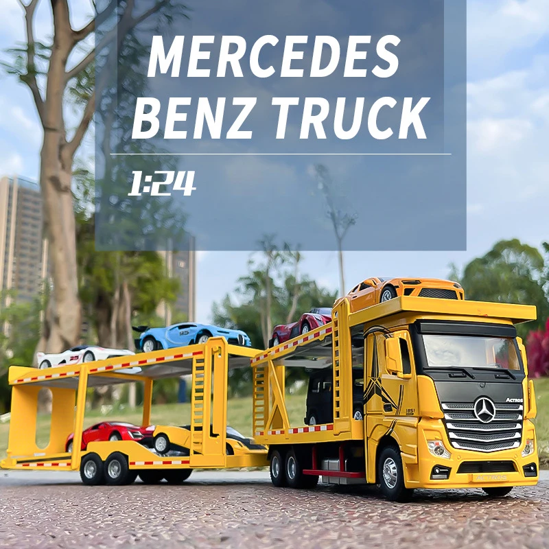 1:24 Mercedes Benz Double-Layer Transport Truck 2 1:24 Mercedes Benz Double-Layer Transport Truck - Image 2