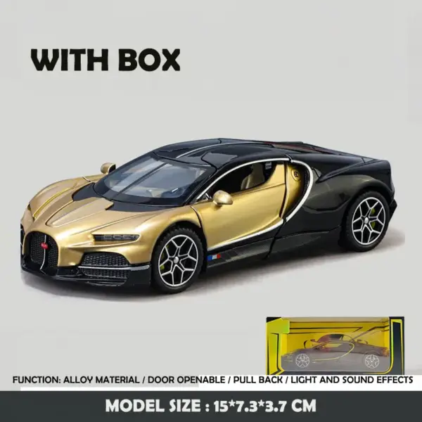 Simulation 1/32 Bugatti Toy Model Car - Image 11