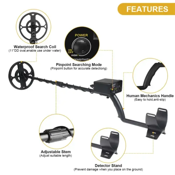 TC-200 Adjustable Metal Detector for Treasure Hunting - Image 5