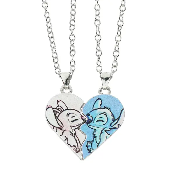 Disney Stitch Heart Necklace for Couples - Image 21