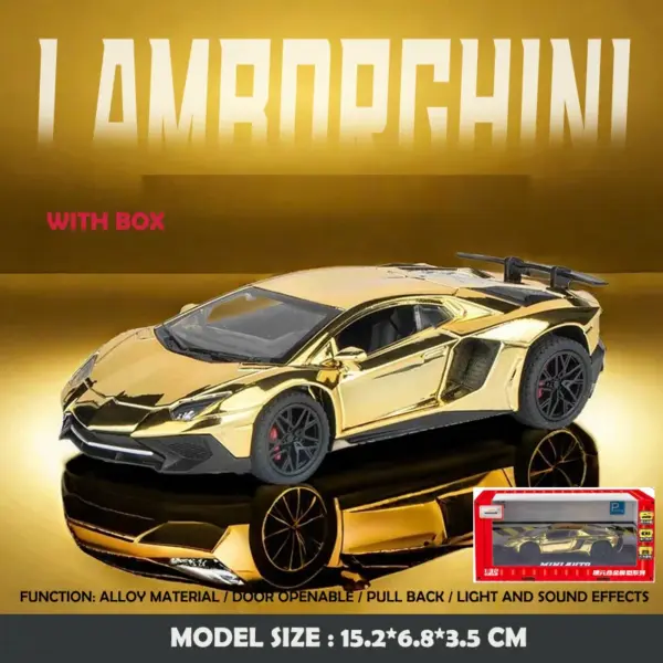 Electroplated Lamborghini SVJ Model 1:32 - Image 10