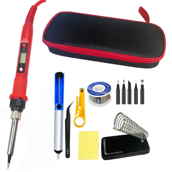80W Adjustable Digital Soldering Iron Set - Image 8